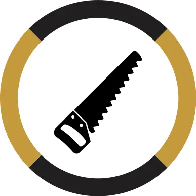 silhouette of a hand saw