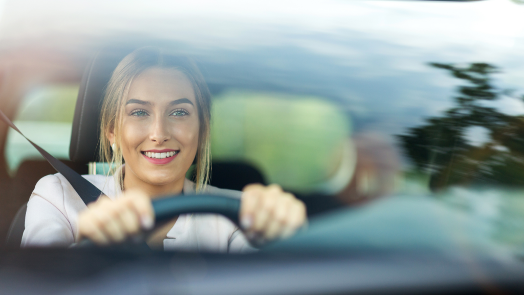 woman driving after a ban.